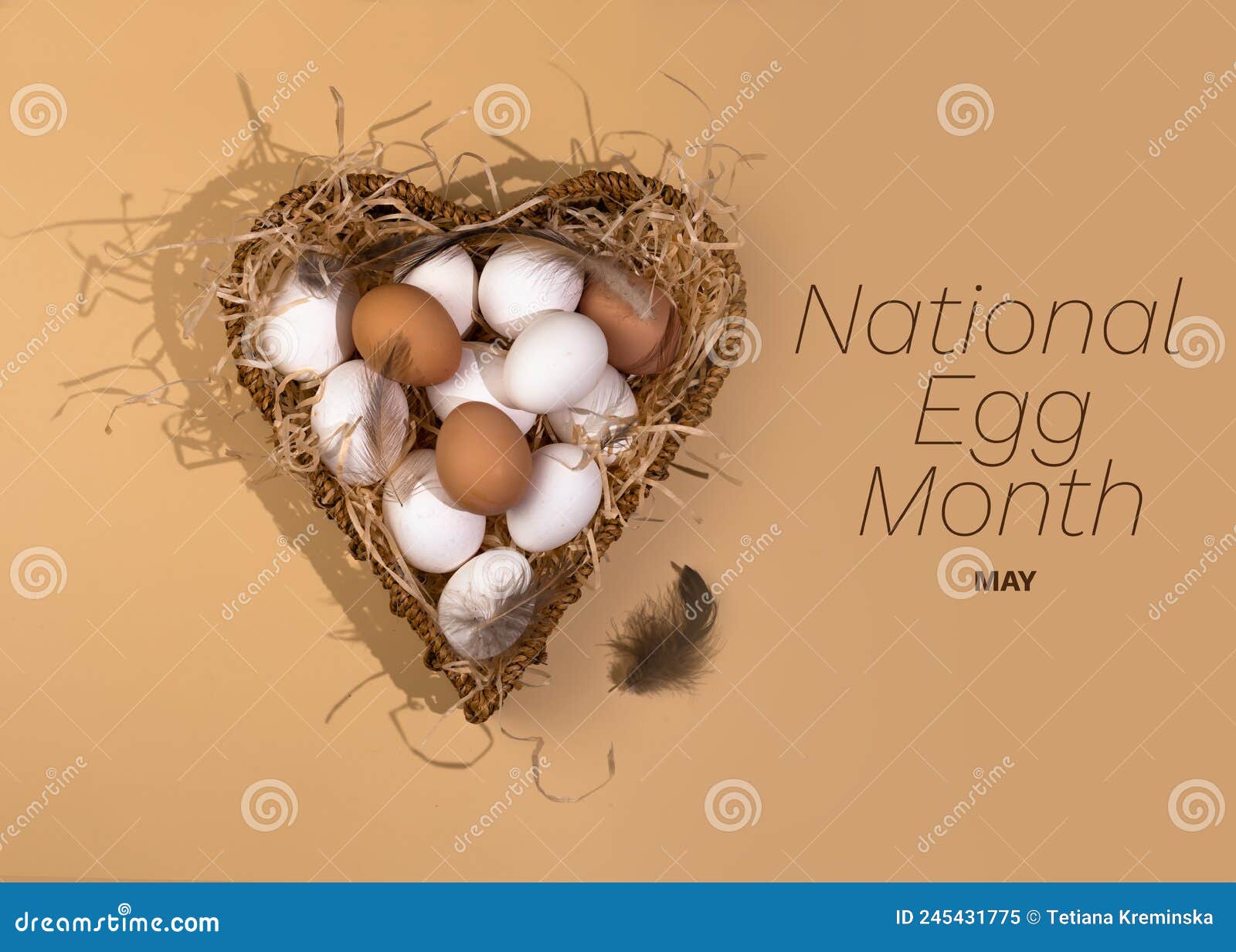 Concept for National Egg Month. the Name of the Holiday is Written Over