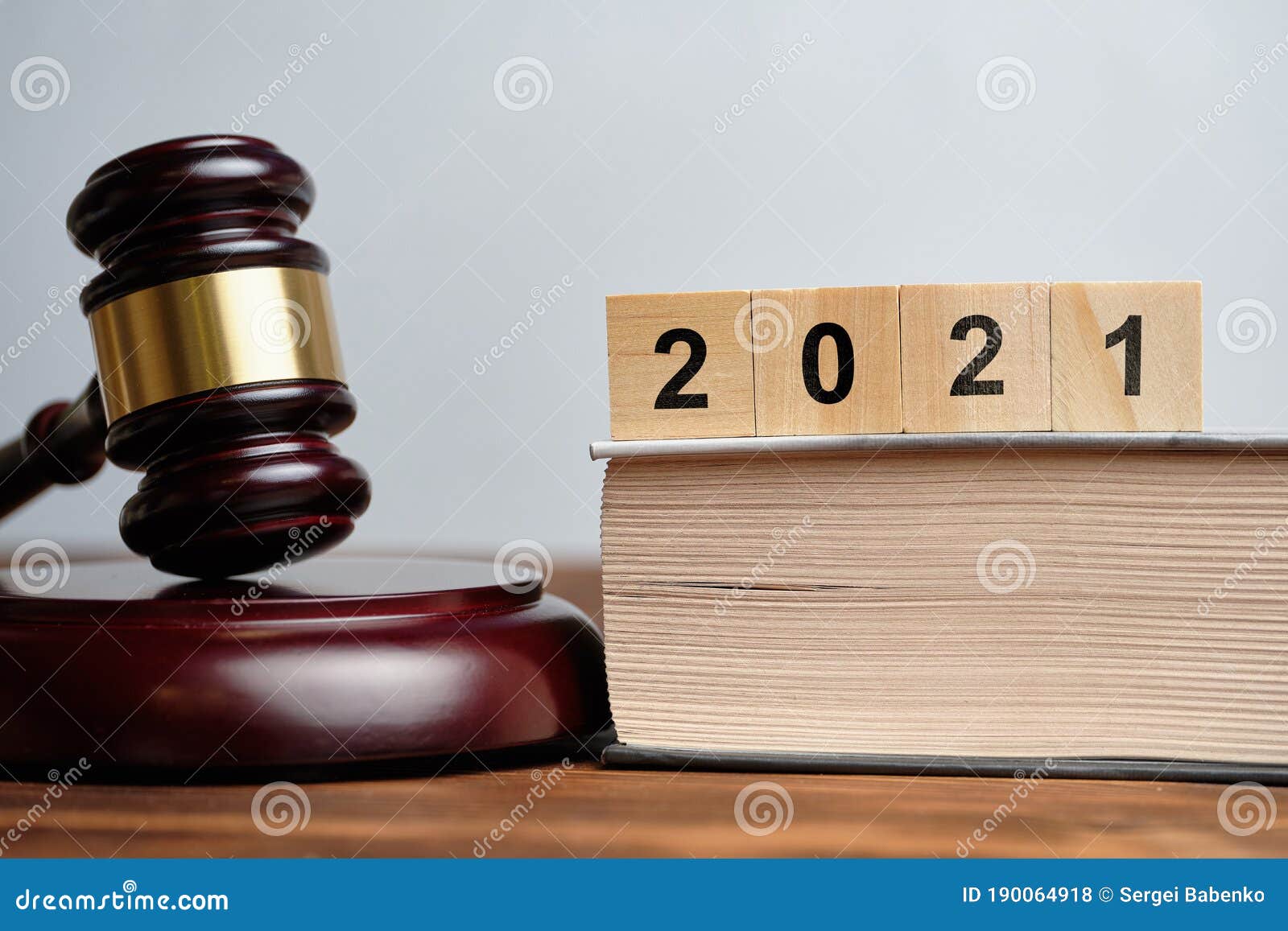 the concept of new laws in 2021 next to the judge hammer