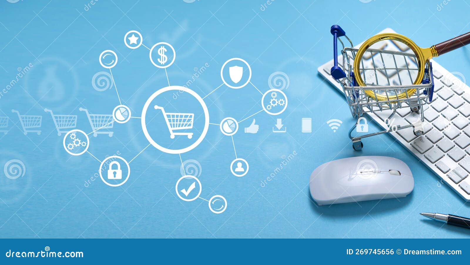 Concept of Online Shopping. Business Stock Photo Image of money