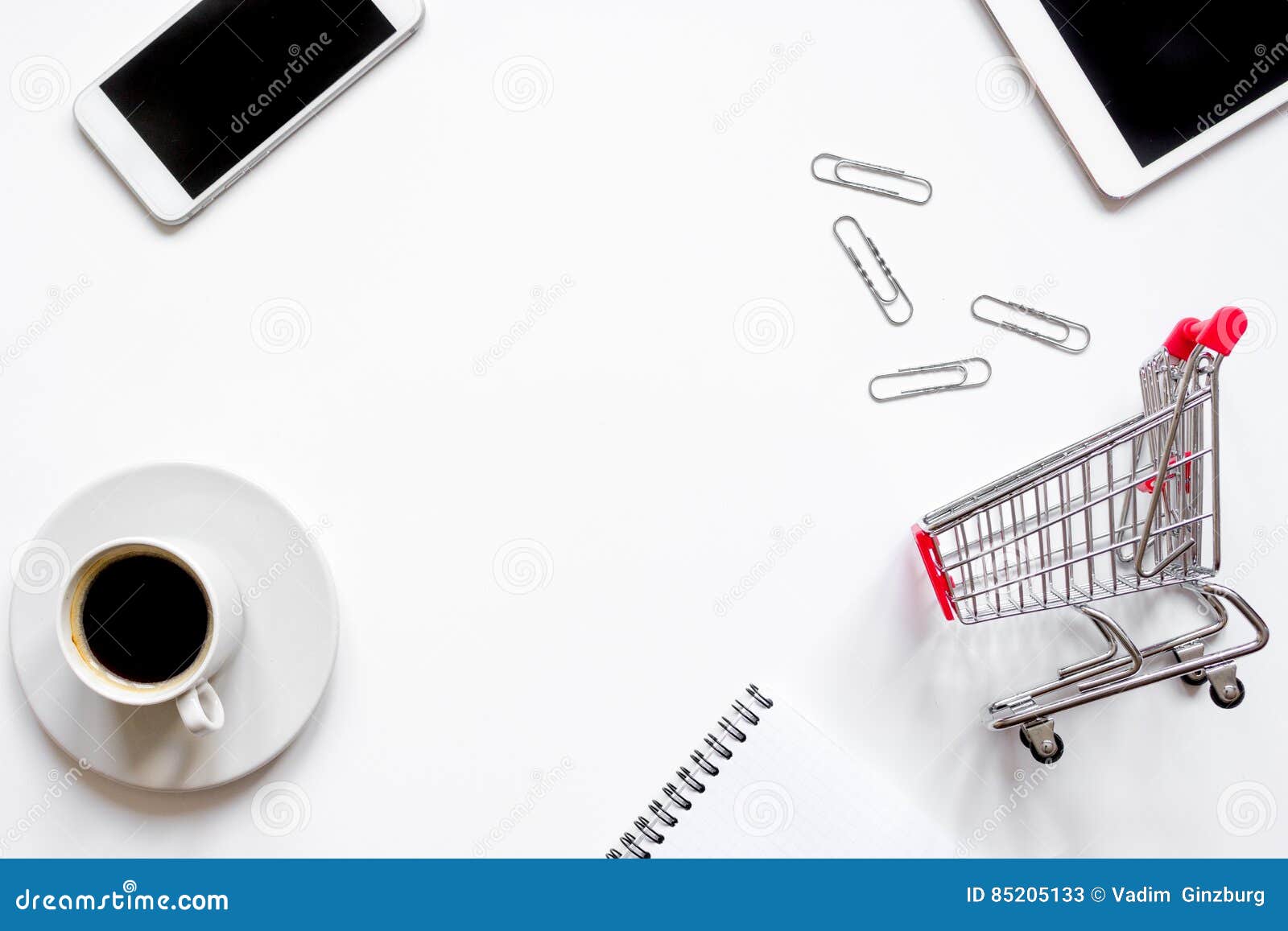 Concept Online Shopping with Smartphone on White Background Mock Up Stock  Image - Image of ecommerce, credit: 85205133