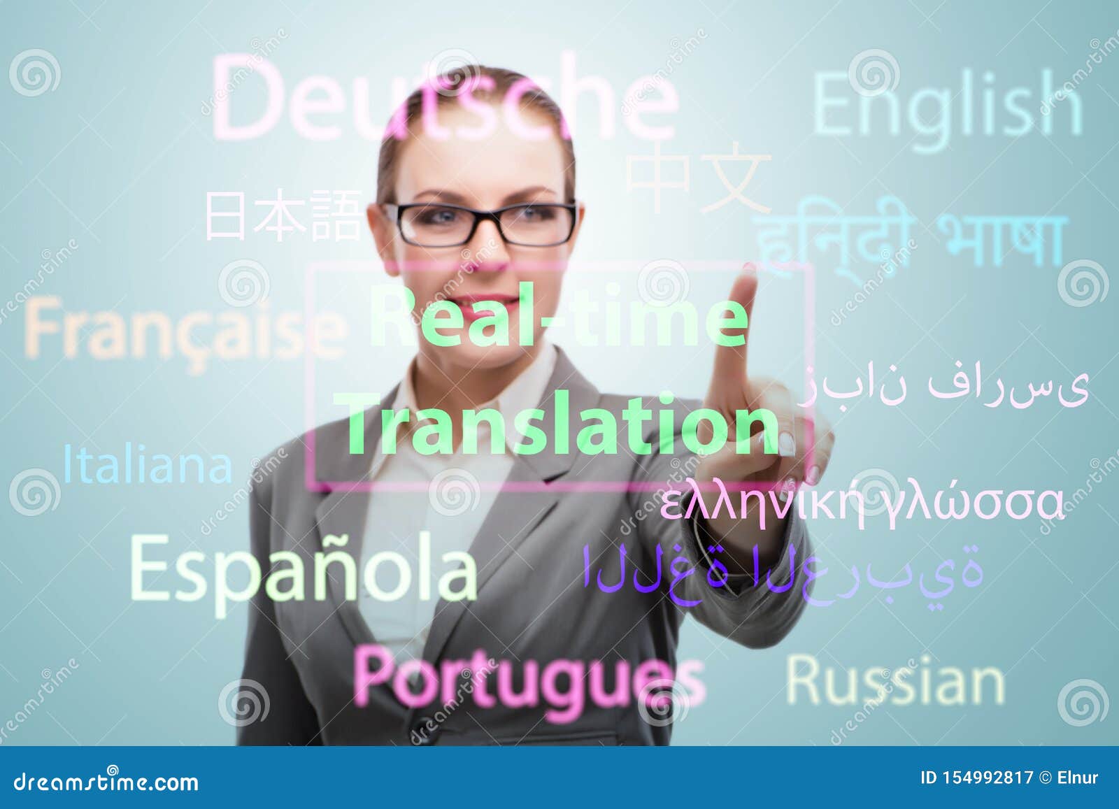 concept of online translation from foreign language