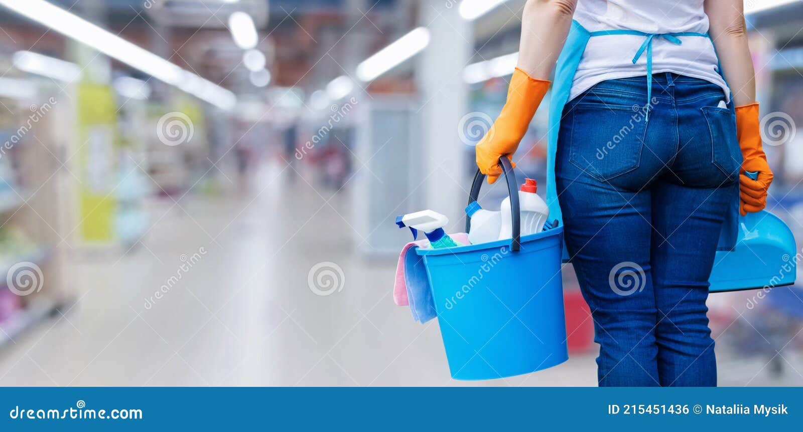 concept of performing cleaning in shops and industrial premises