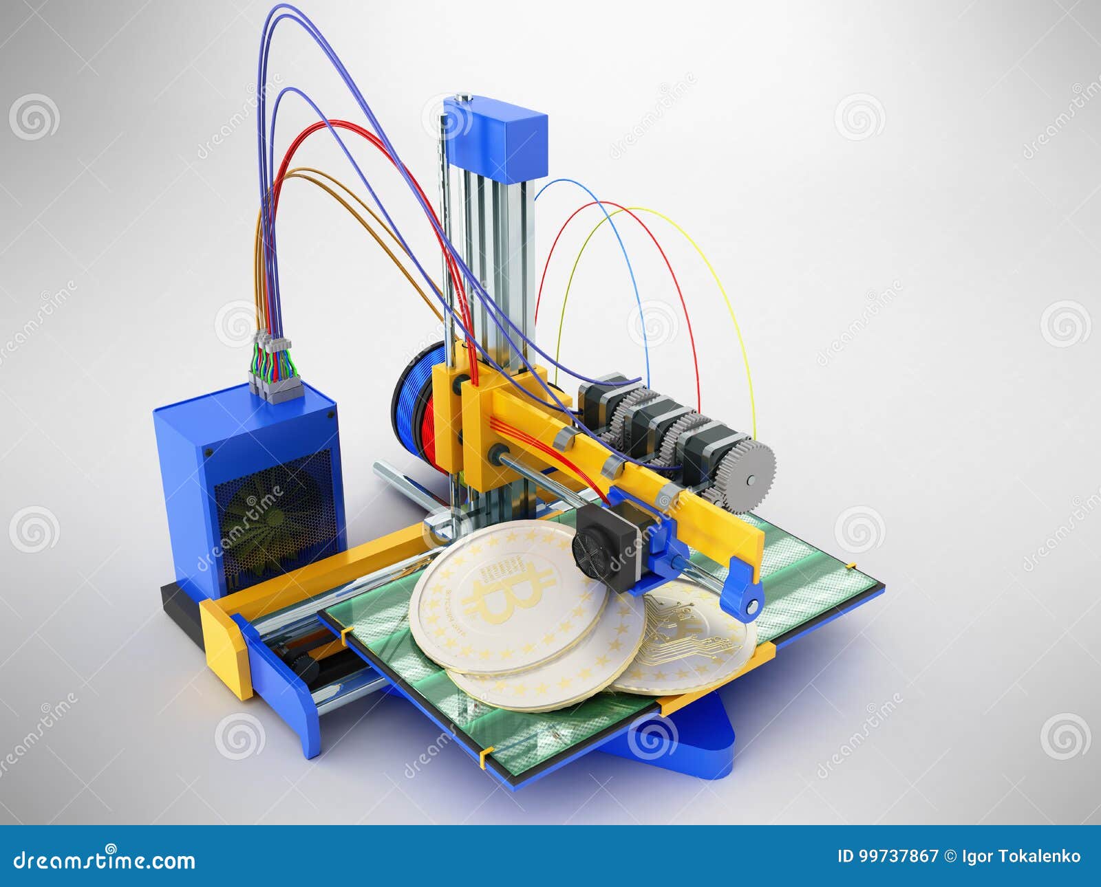 The Concept of Printing Bitcoin on a 3d Printer 3d Render on a G Stock  Illustration - Illustration of mining, metal: 99737867