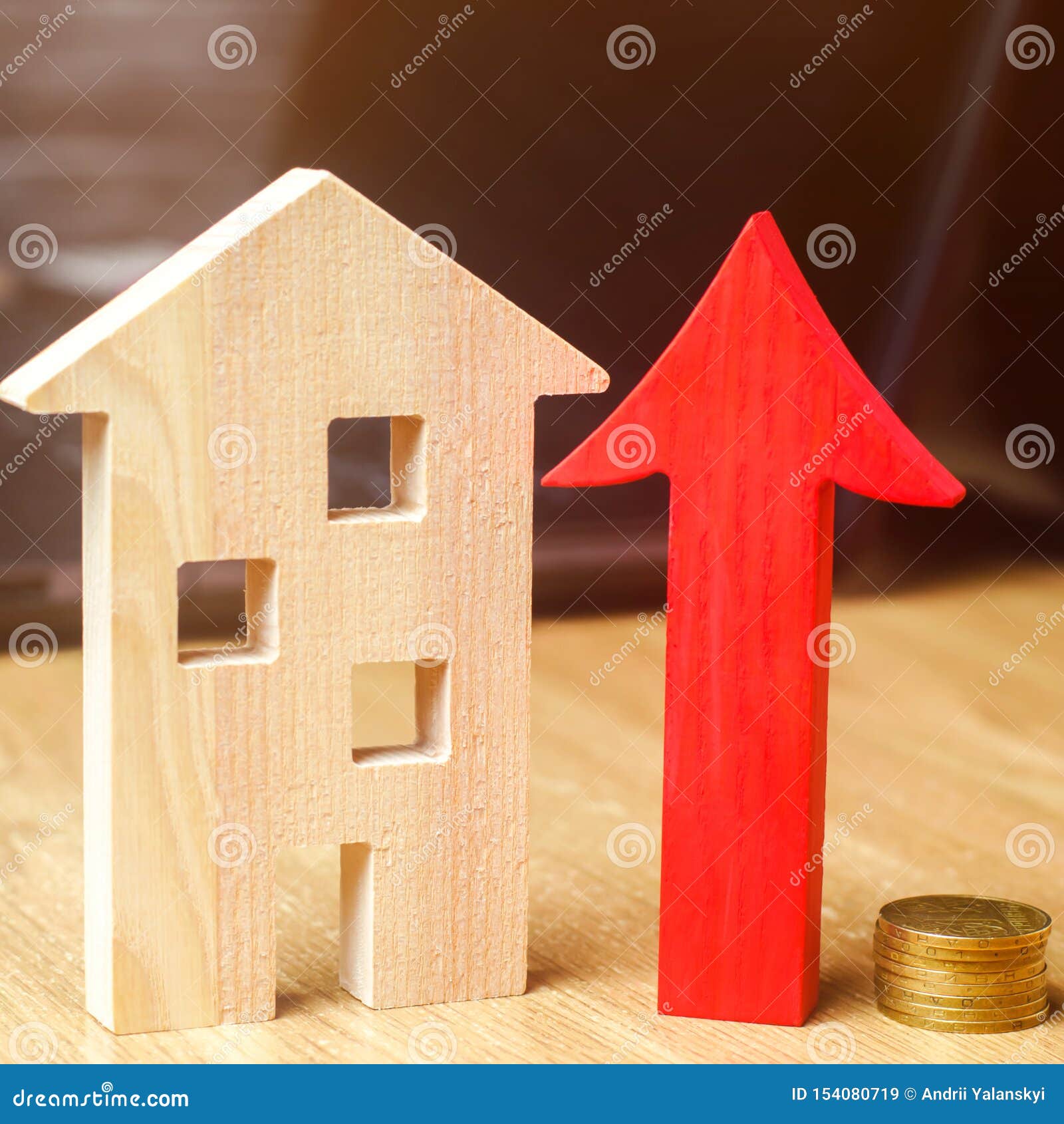 the concept of real estate market growth. the increase in housing prices. rising prices for utilities. increased interest in