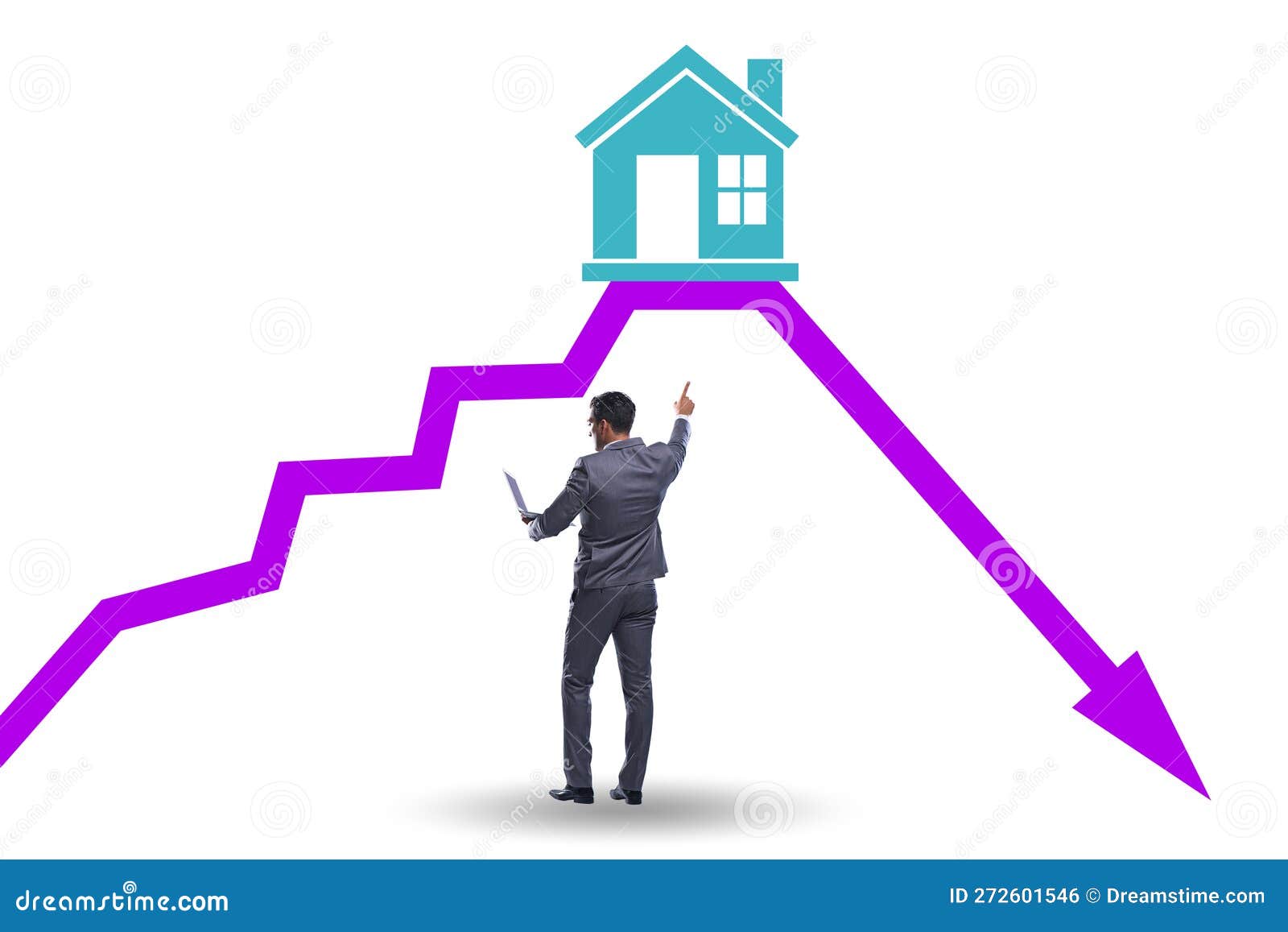 Concept of Real Estate Price Bubble Bursting Stock Photo Image of value, economic 272601546