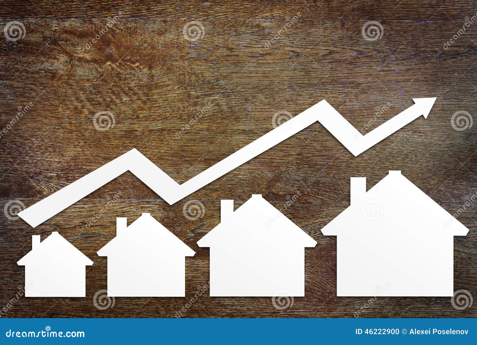 Concept of Real Estate Sales Growth Stock Photo Image of background