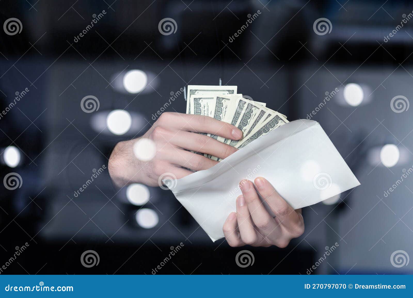 The Concept of Receiving Wages in an Envelope Stock Photo Image of