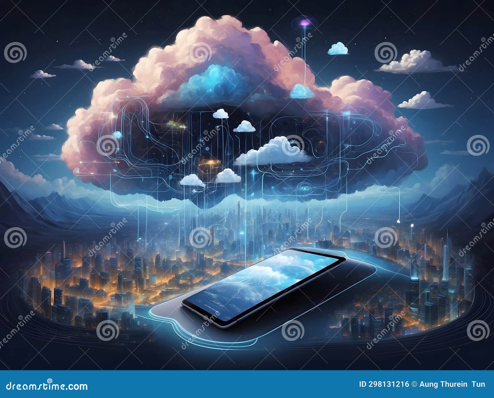 Navigating the Digital Storage Landscape Stock Illustration 