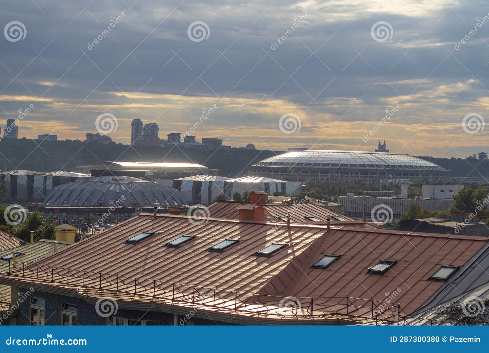 Concept Shot of the Modern Structure Made of Glass. Urban Stock Photo