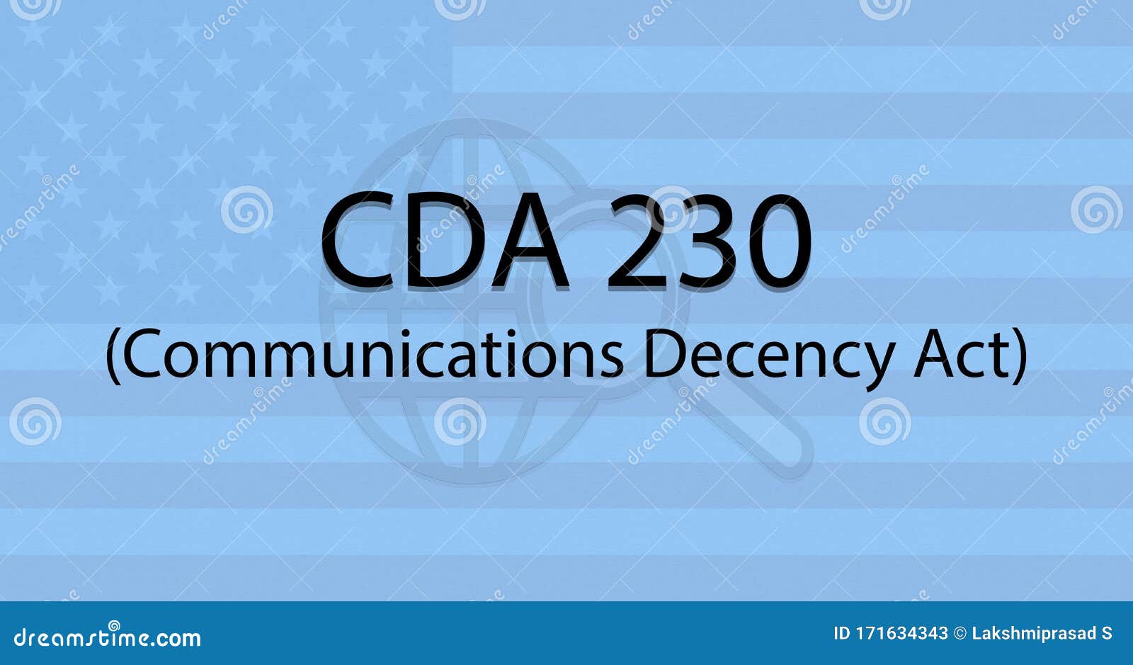 Concept Showing of CDA Section 230 or Communications Decency Act with