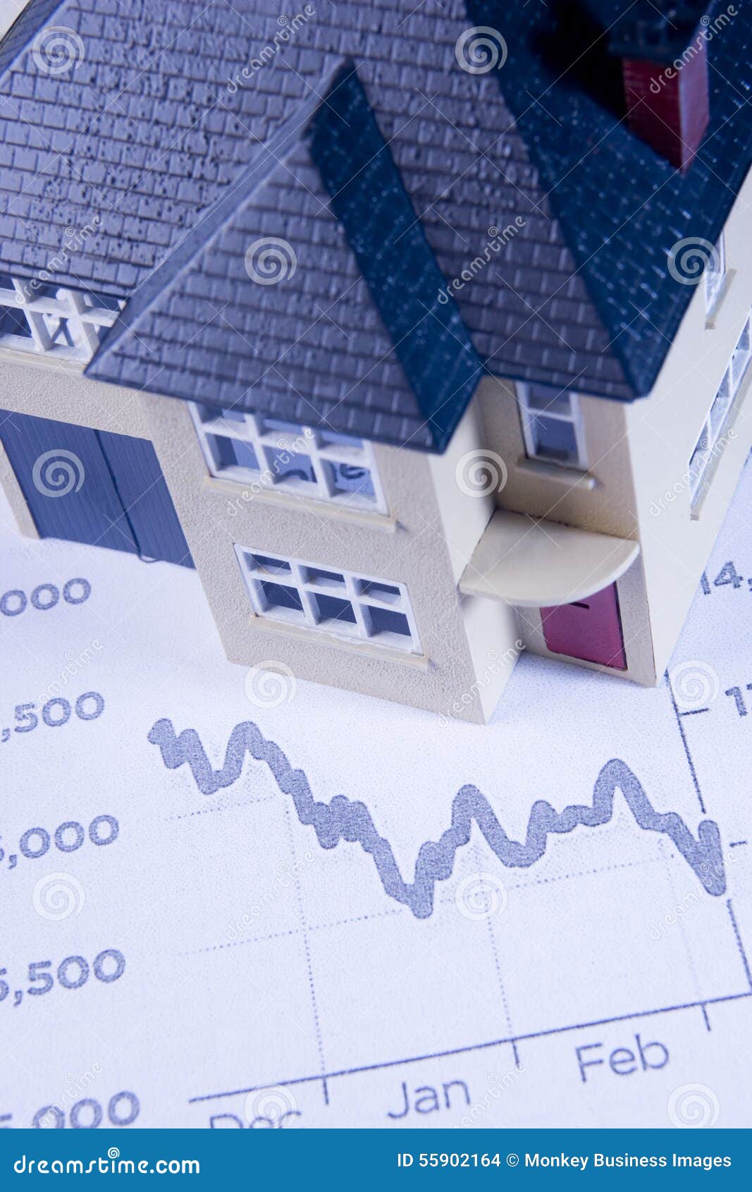 Concept Showing Decline in Housing Market Stock Photo Image of loan