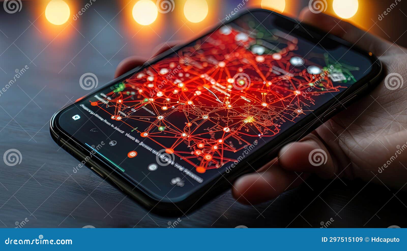 Concept of Smart Technological Device, Cell Phone with Futuristic Interface  Stock Illustration - Illustration of isometric, background: 297515109, image size:1600x987