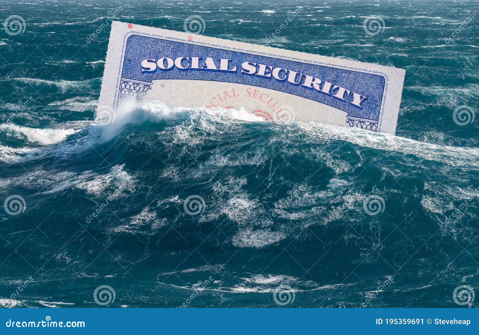 concept of social security trust fund being in danger of exhaustion and sinking underwater