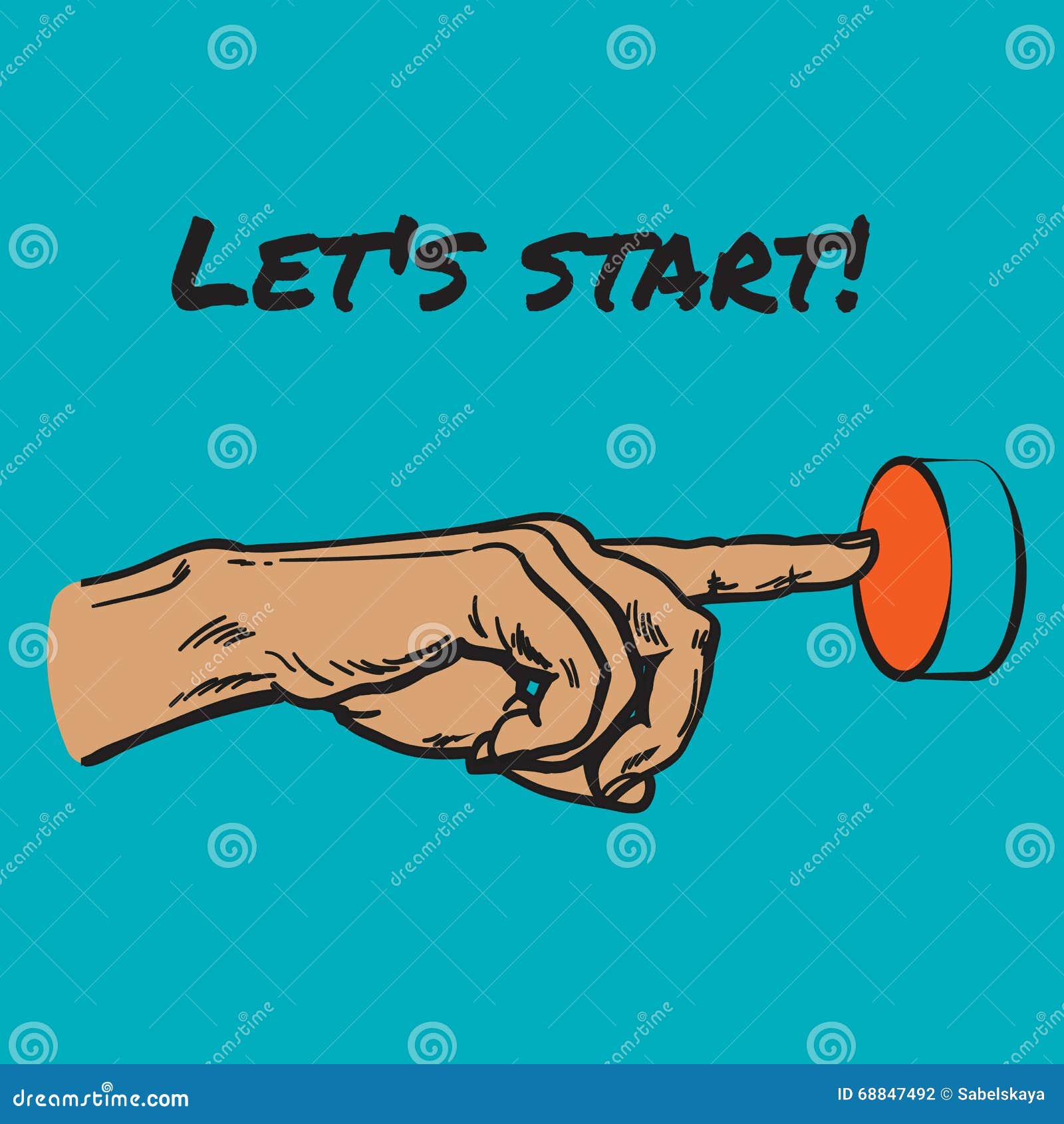 Concept start of something stock vector. Illustration of retro - 68847492