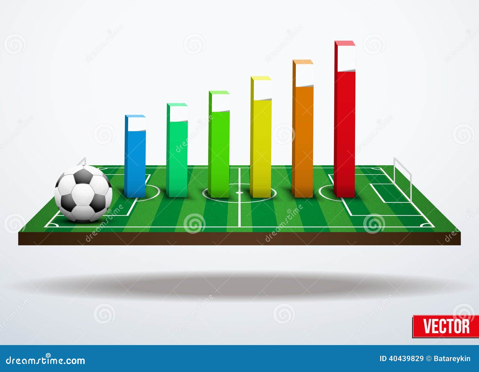 Concept Statistics About The Game Of Soccer Stock Vector Illustration