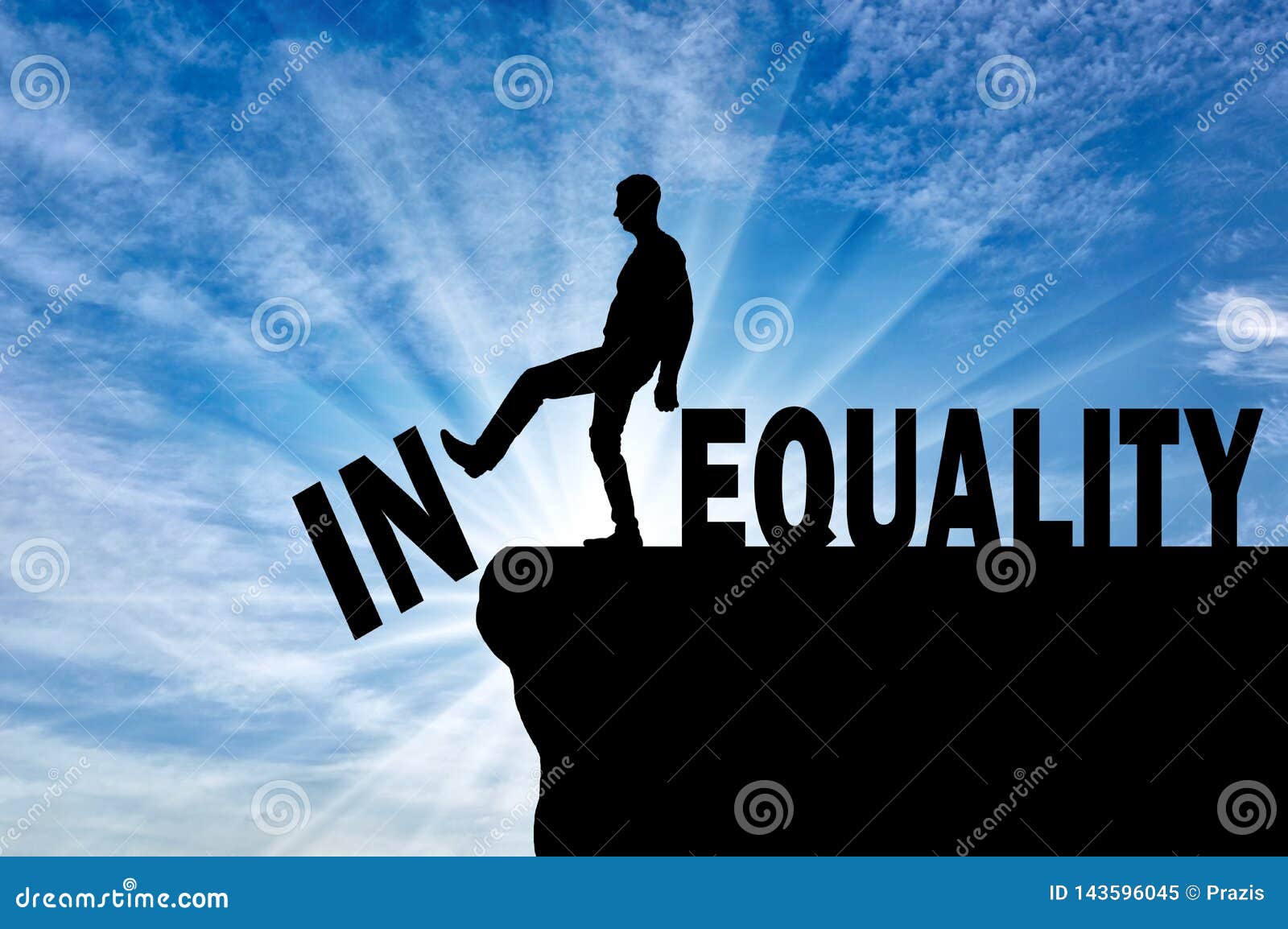 Concept Of Struggle With Inequality In Society Stock Illustration Illustration Of Push
