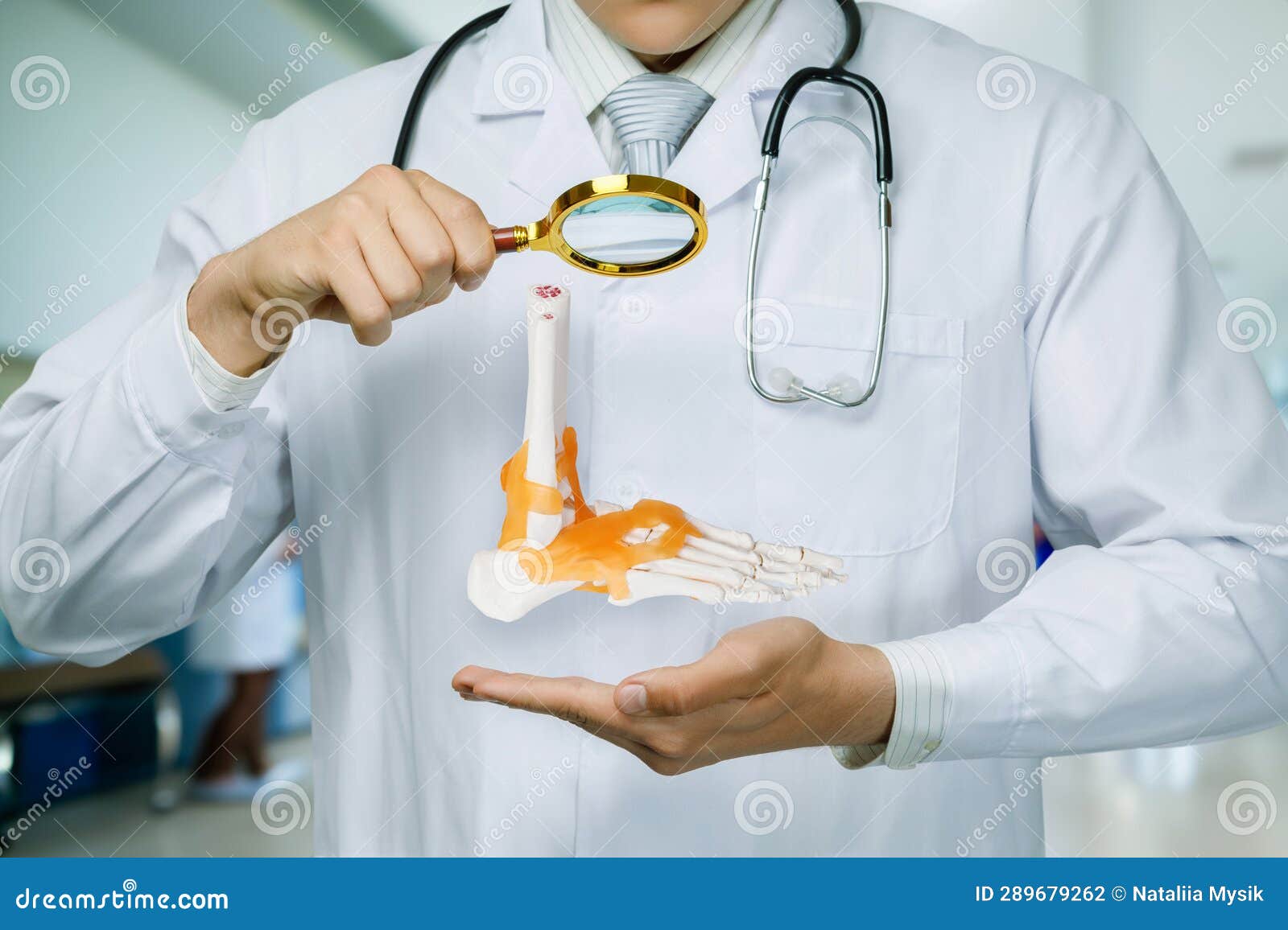 The Concept of the Study of the Ankle Joint Stock Photo Image of sick