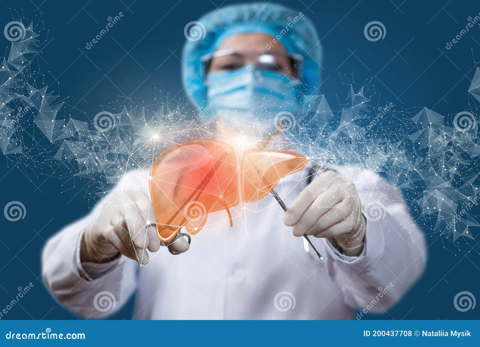Concept of Surgical Treatment of the Liver Stock Photo Image of