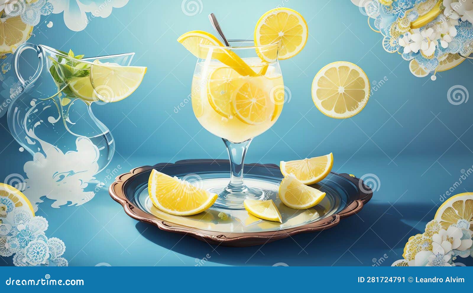 sweet squeeze celebrating national lemon juice day with a whimsical  art lemonade sy.ai generated