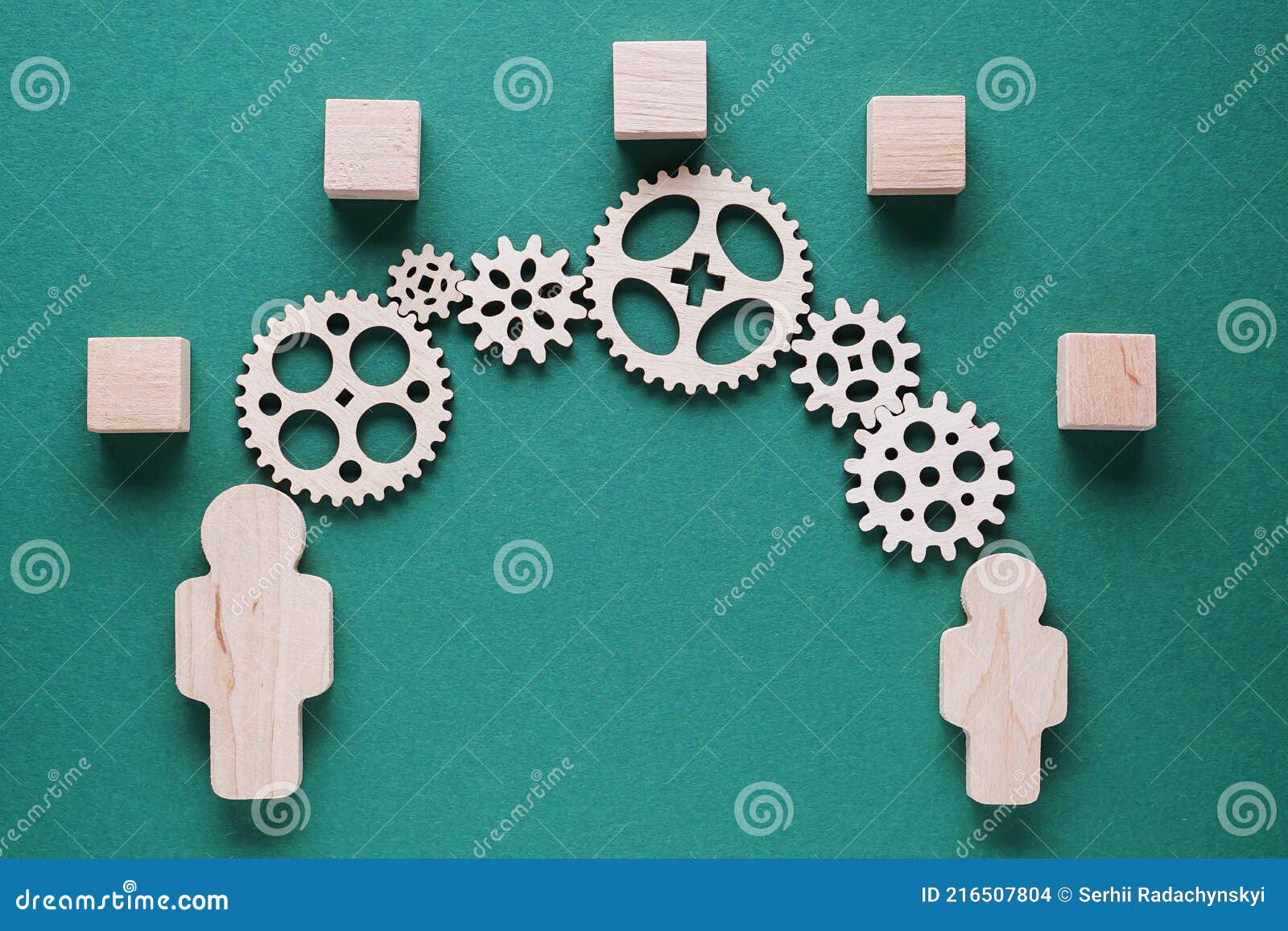 Concept Of Teamwork, Gear System Stock Photo 216507804