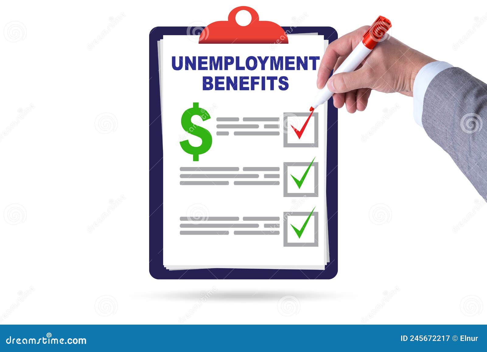 Concept with Unemployment Benefit Form Application Stock Image Image