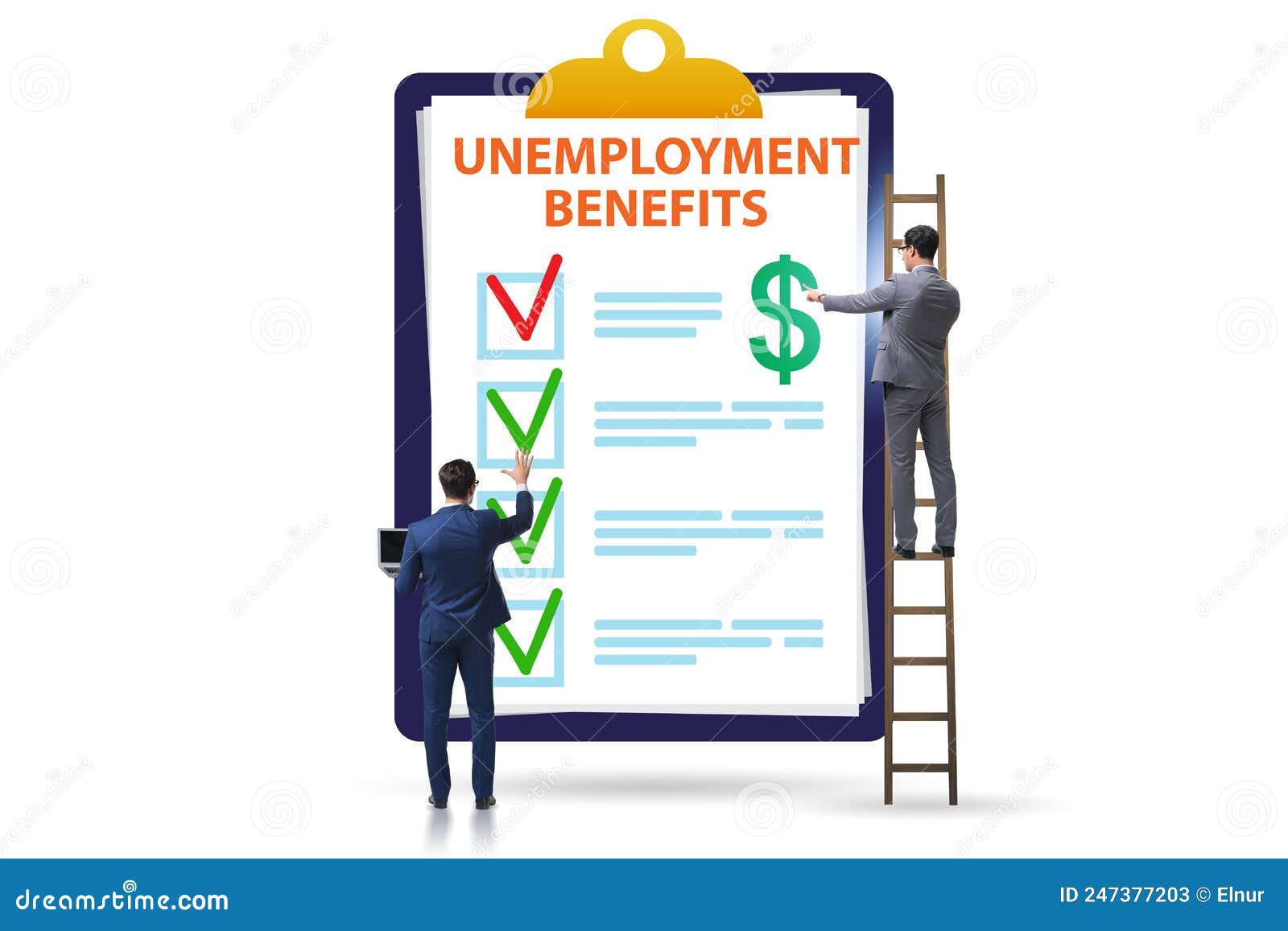 Concept with Unemployment Benefit Form Application Stock Image Image