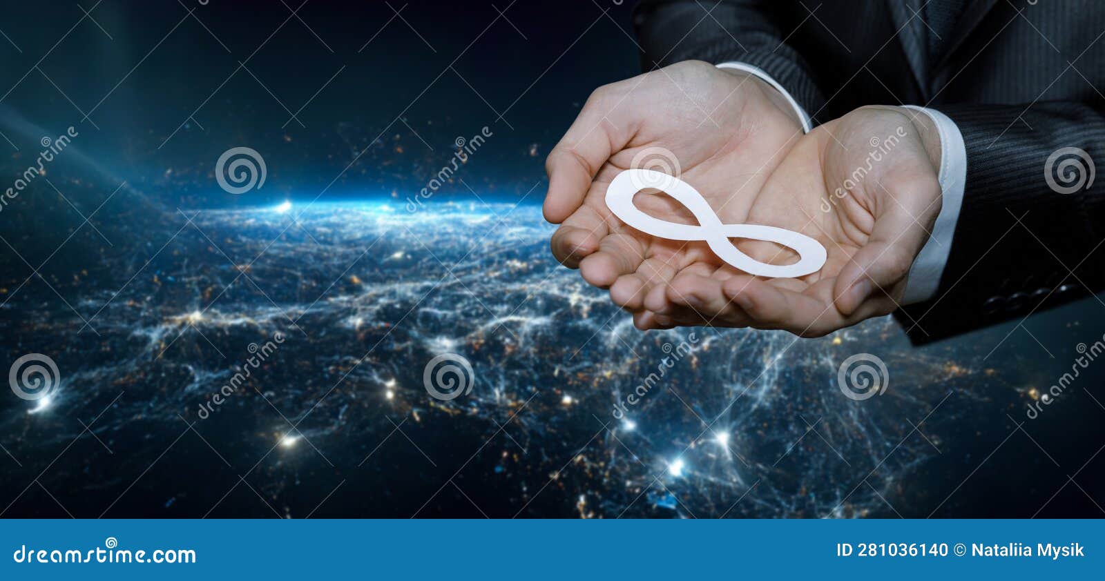 Concept of Unlimited and Communication Networks Stock Photo