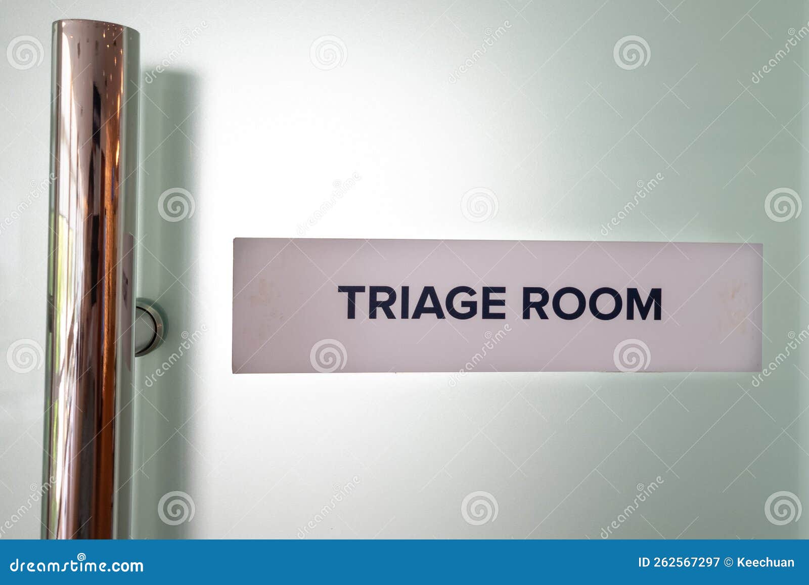 concept of the word triage room at the emergency entrance of hospital