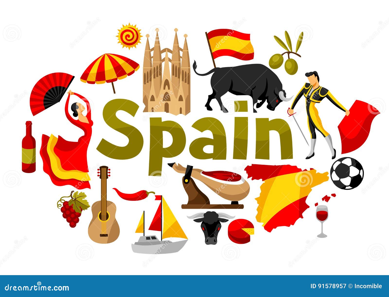 Conception De Fond De L Espagne Symboles Et Objets Traditionnels Espagnols Photographie Editorial Illustration Du Football Cadre Conception De Fond De L Espagne Symboles Et Objets Traditionnels Espagnols Photographie Editorial Illustration Du Football Cadre