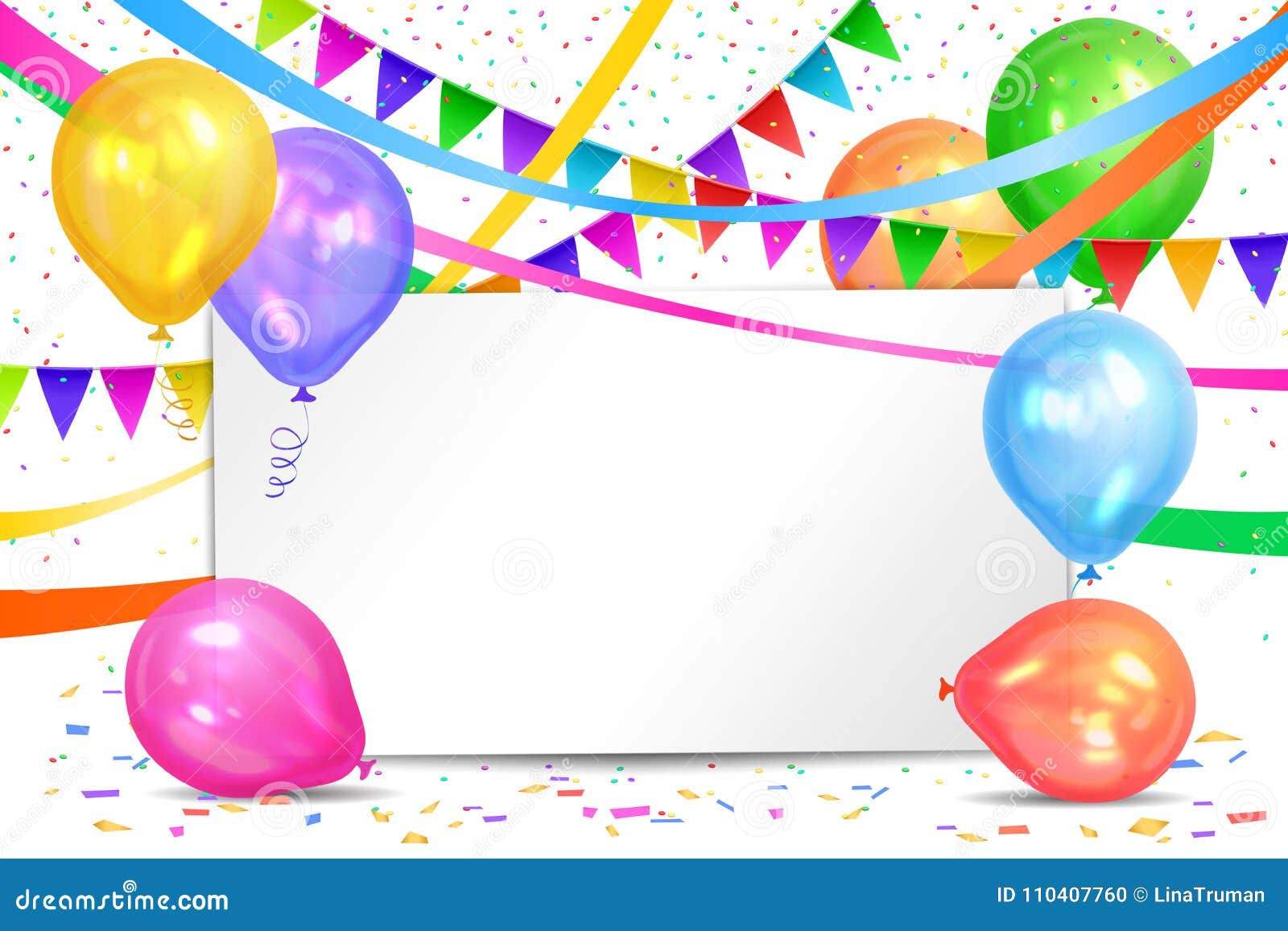 Joyeux anniversaire ballons colorés