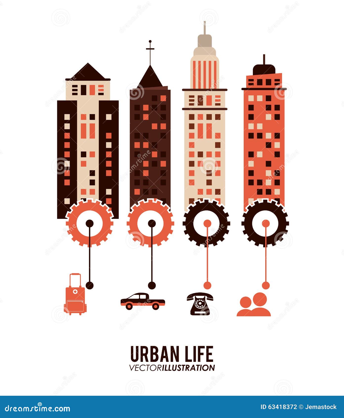 Conception De La Vie Urbaine Photo stock Image du district, empire