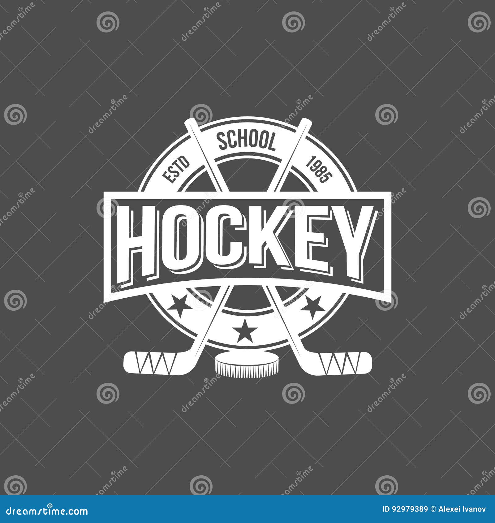 Conception De Logo D'hockey Illustration de Vecteur Illustration du