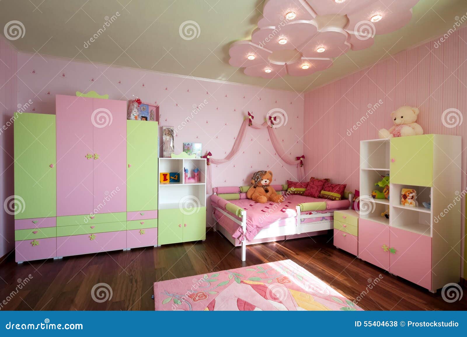 Conception moderne d'un intérieur de chambre d'enfant dans des ...