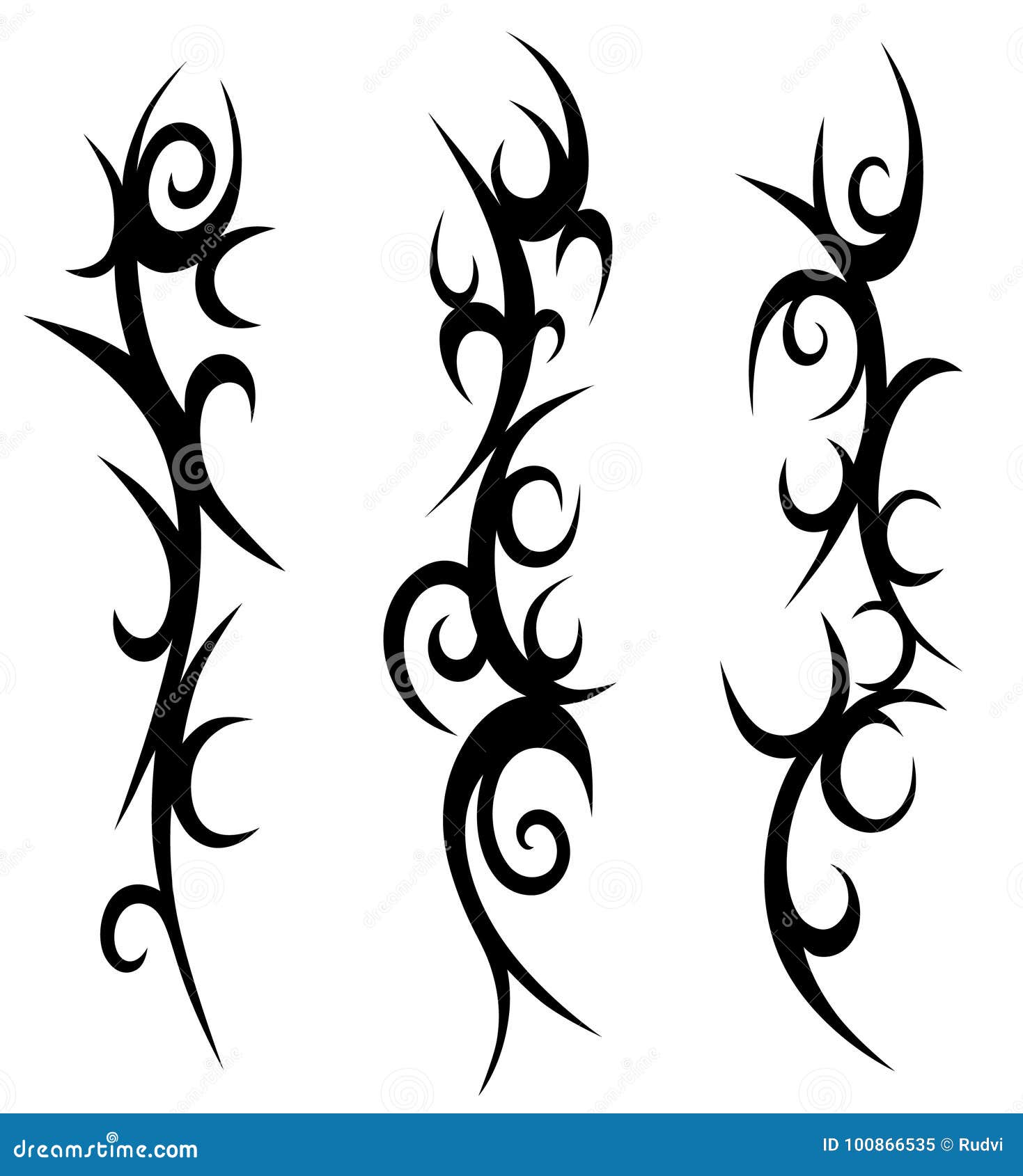 Conceptions Réglées De Tribal De Tatouage Illustration De