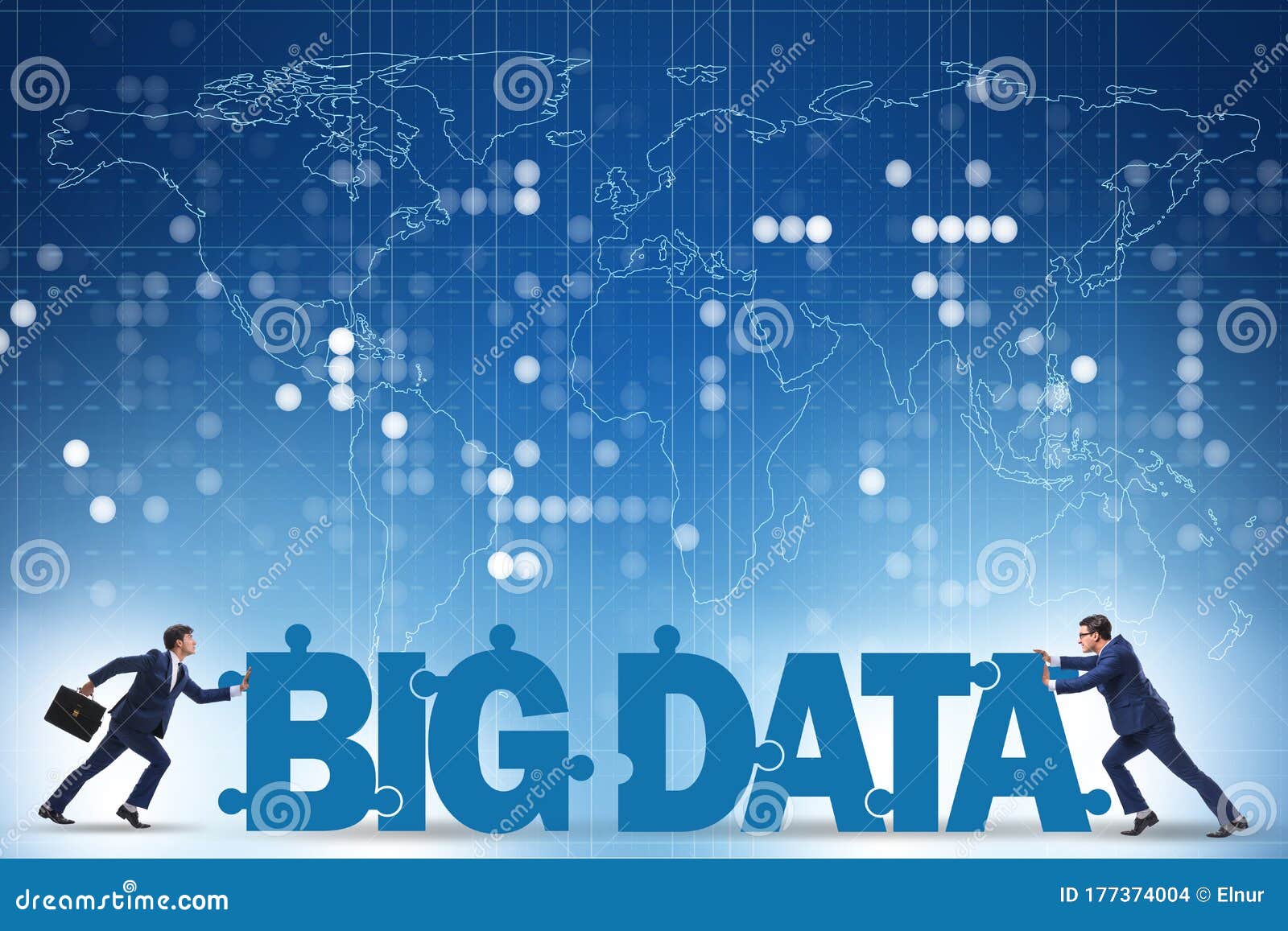 Concepto De Big Data Con Piezas Rompecabezas De Rompecabezas Foto de