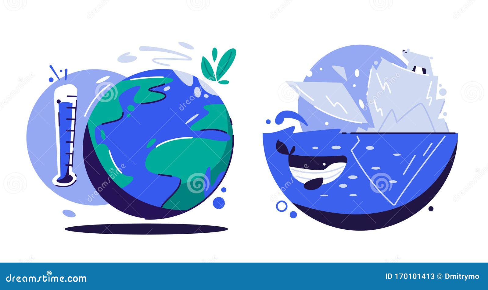 Concepto De Calentamiento Global Ilustración Vectorial De Dibujos Animados  Ilustración del Vector - Ilustración de excepto, tierra: 170101413