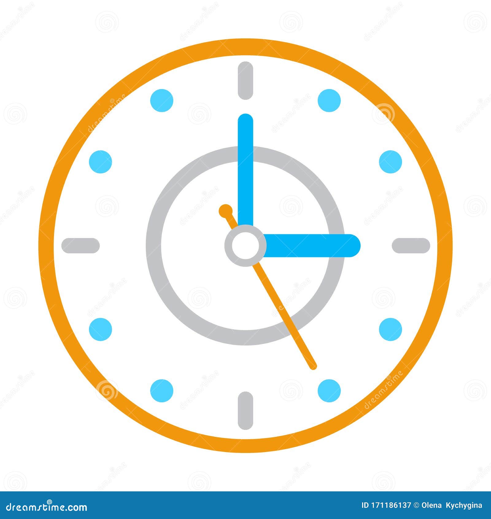 Concepto De Icono Del Reloj Vector Reloj Simple, Símbolo De Tiempo De Reloj  En Estilo Moderno Y Plano Diseño De Su Sitio Web, Log Ilustración del  Vector - Ilustración de plano, velocidad: