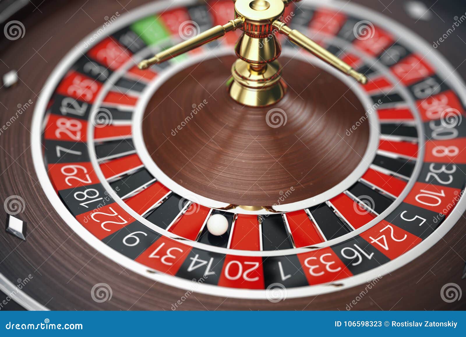 Concepto de la representación de la ruleta 3D del casino de Las Vegas Juego de la ruleta del casino Concepto de juego del casino