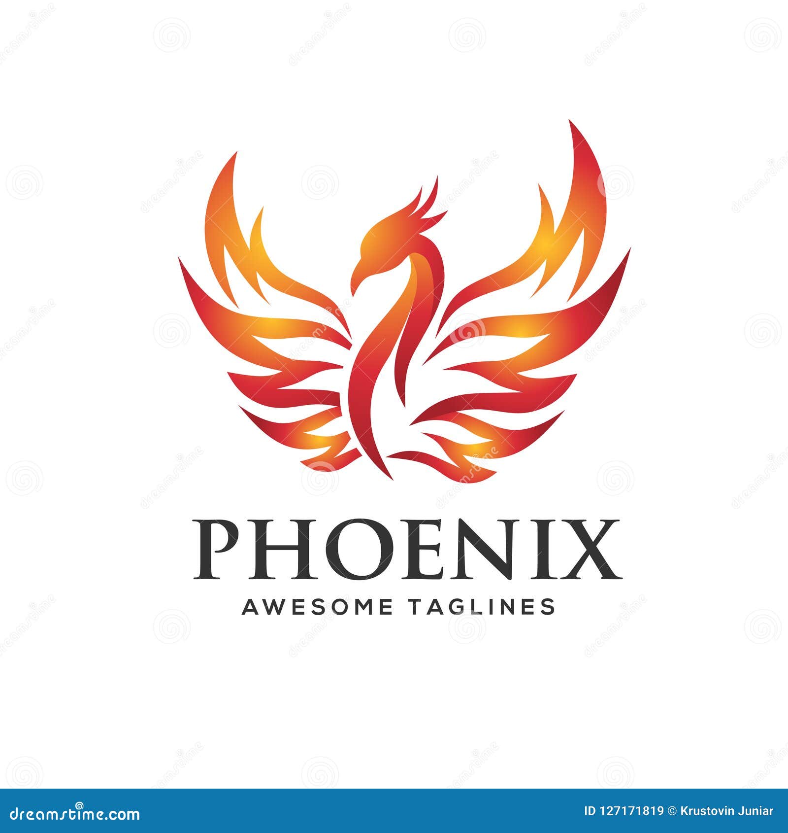 Concepto De Lujo Del Logotipo De Phoenix Ilustración del Vector
