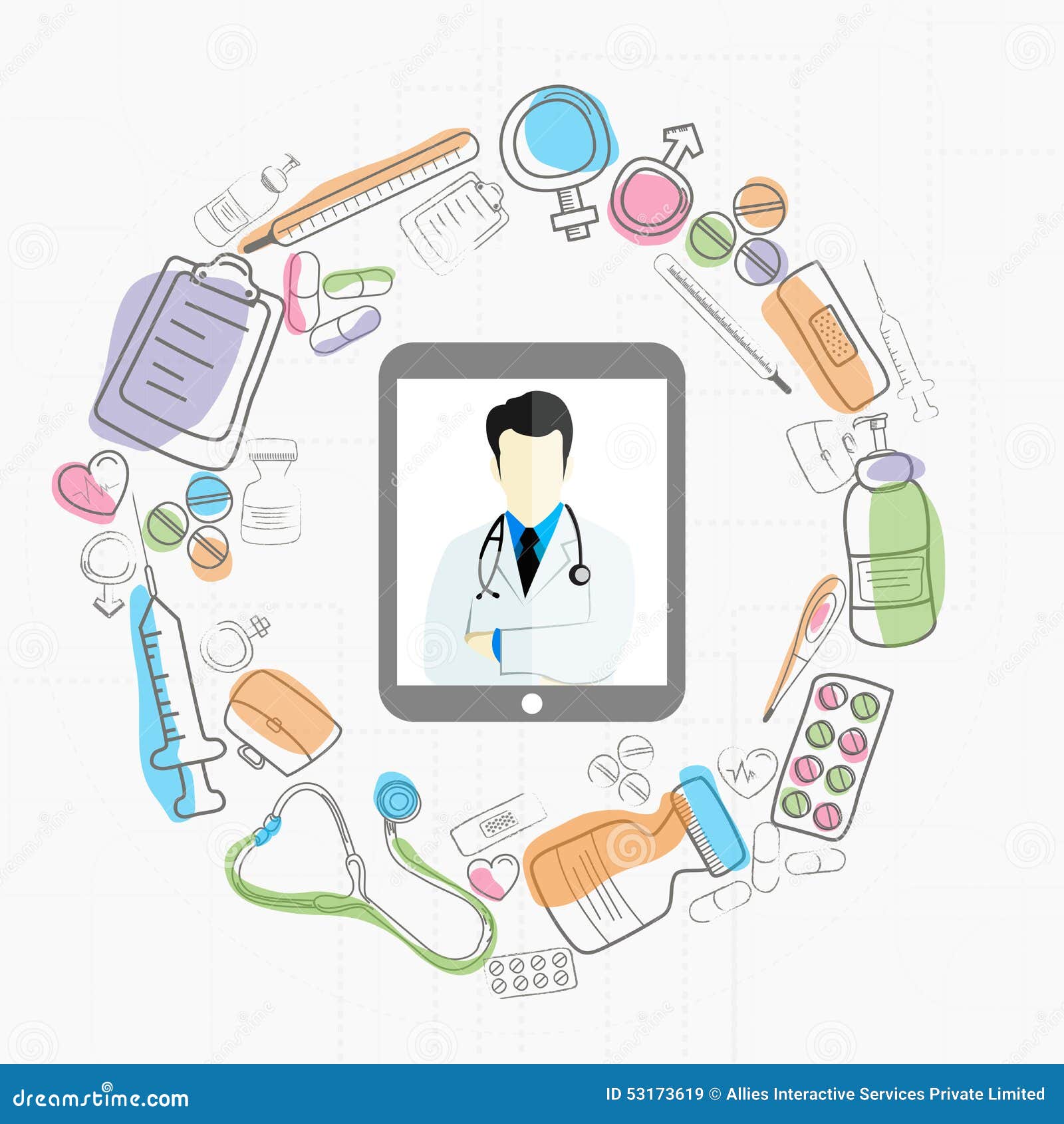 Concepto De Salud Y Médico Con El Doctor Y Los Diversos