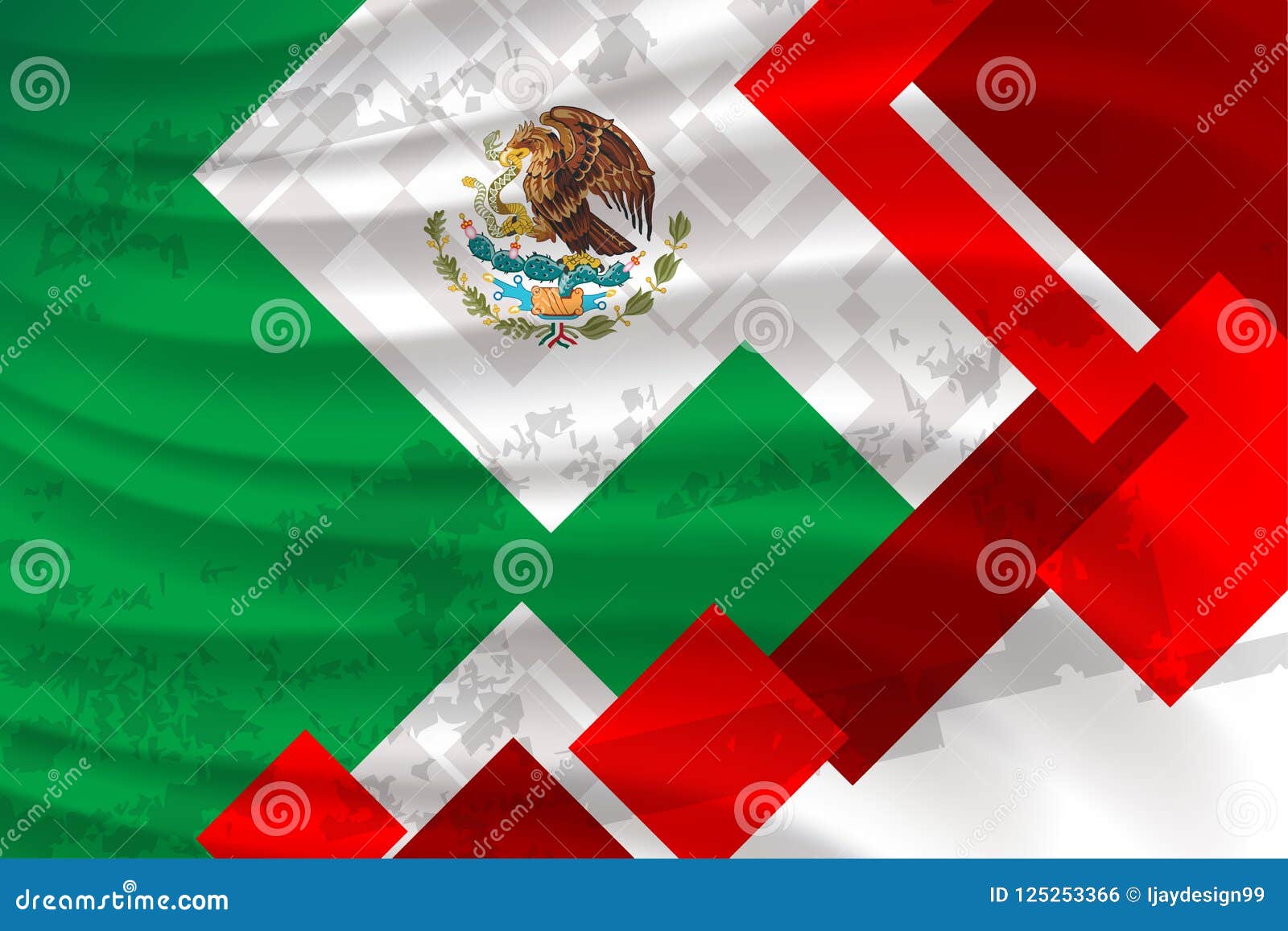 Concepto Del Fondo Del Color De La Bandera De México Ilustración del Vector  - Ilustración de cubierta, cinta: 125253366