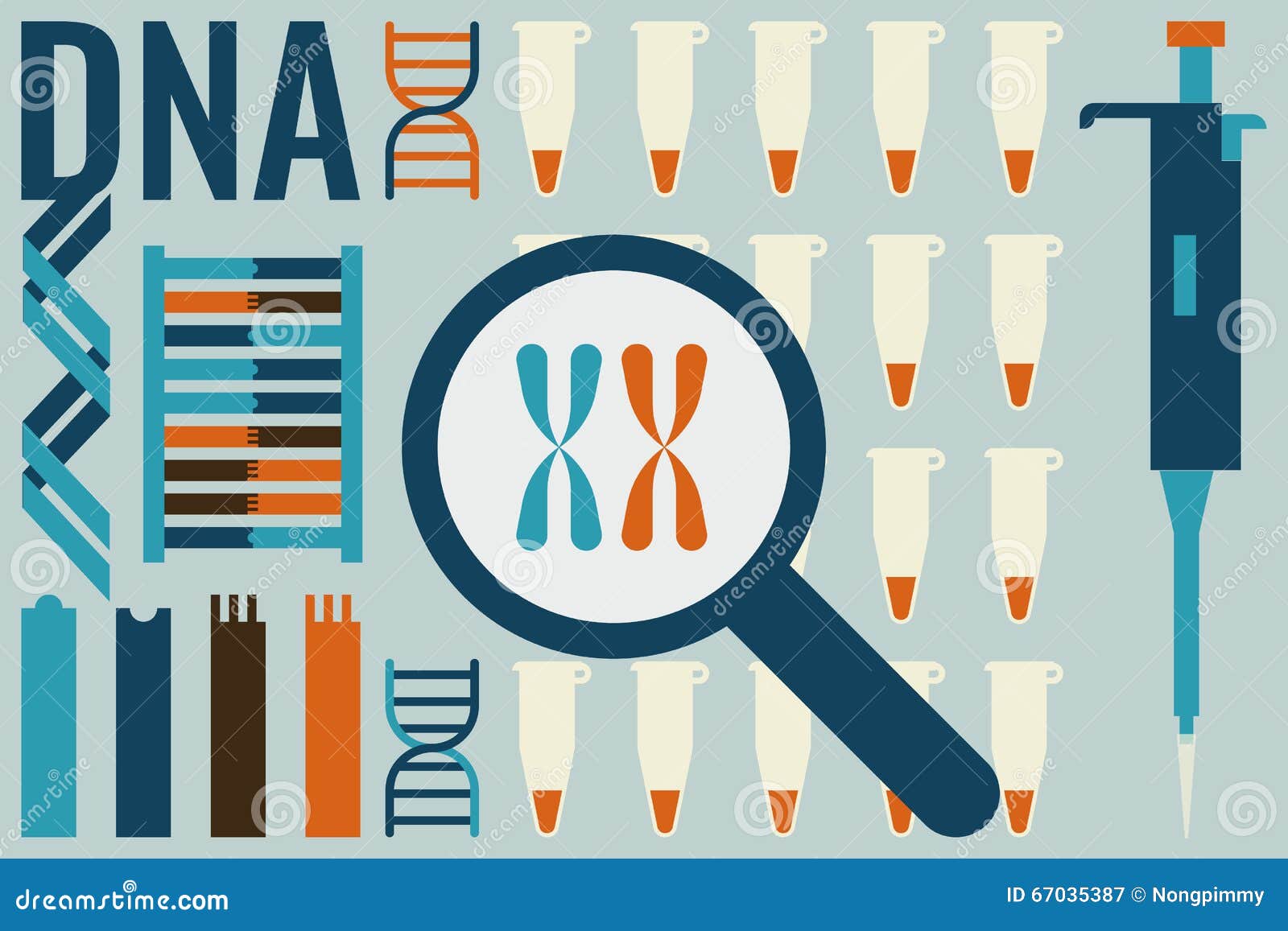 Concepto Del Laboratorio De Biología Molecular Ilustración del Vector -  Ilustración de icono, vida: 67035387