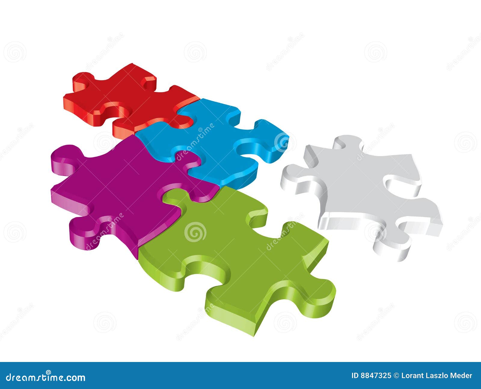 Concepto del rompecabezas ilustración del vector. Ilustración de azul