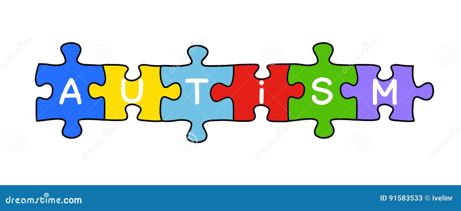 Concepto Del Rompecabezas Del Autismo Stock de ilustración