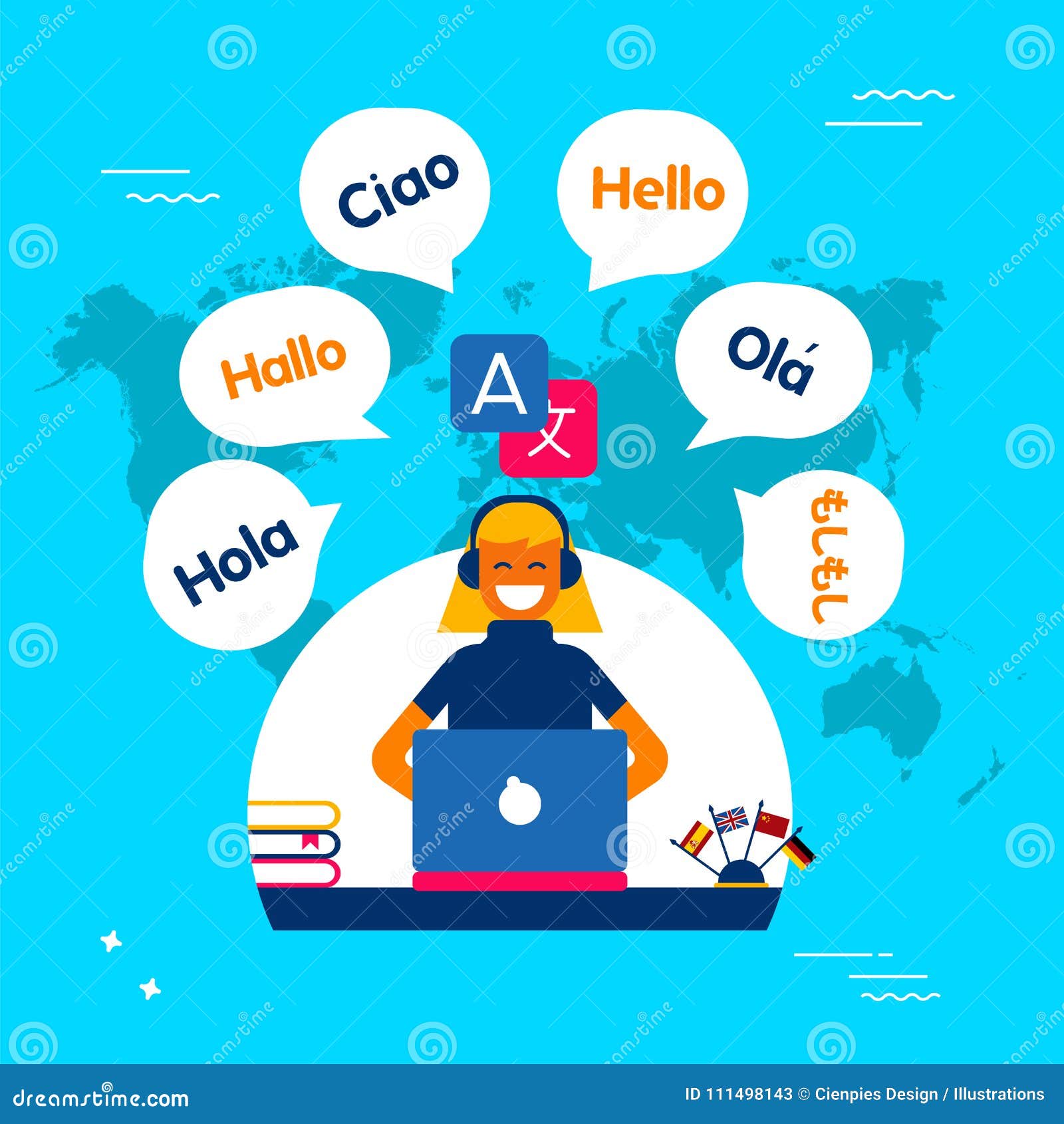 Concepto Del Servicio De Comunicación De La Traducción De