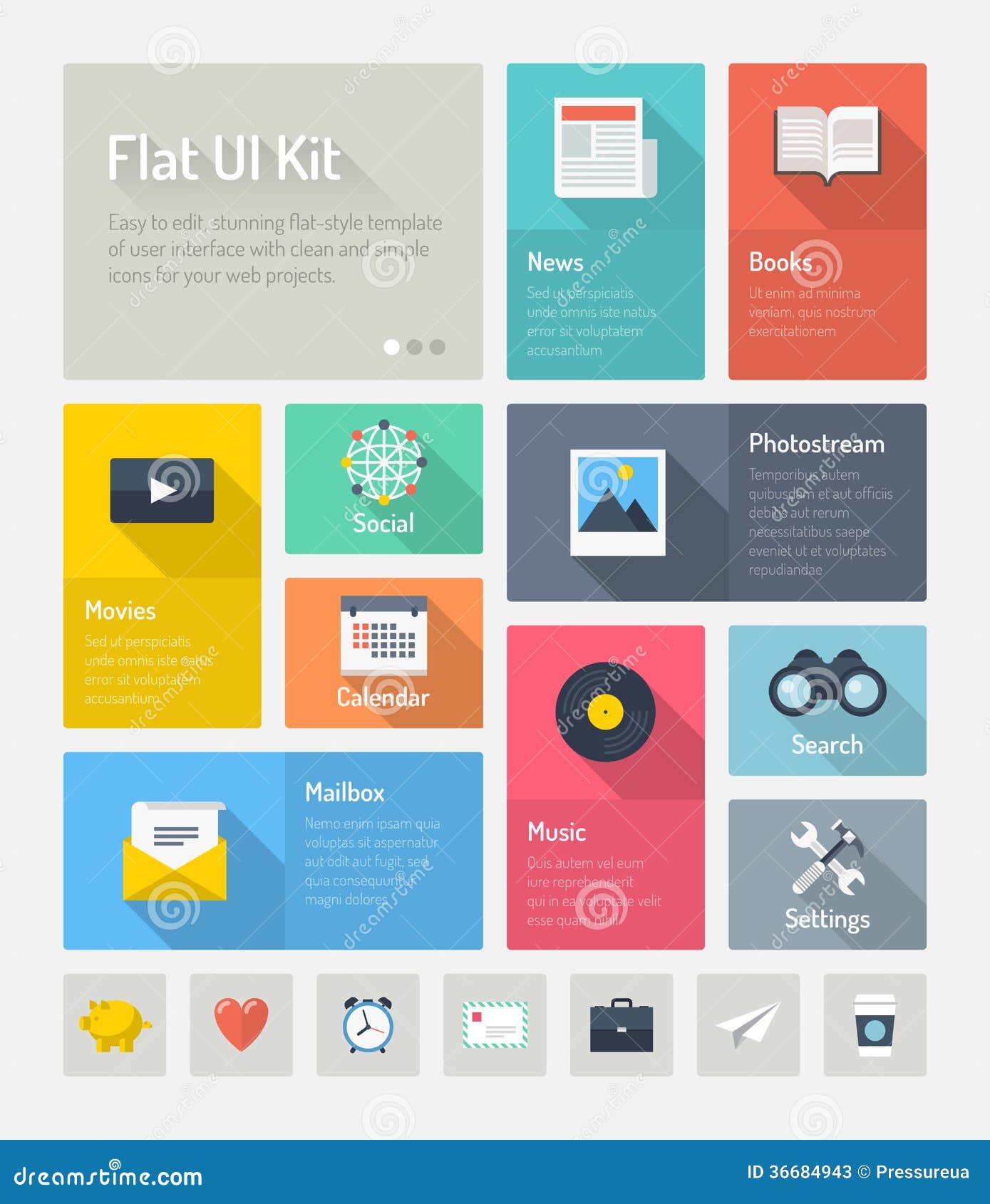 Concepto Infographic Plano De La Interfaz De Usuario Del Sitio 