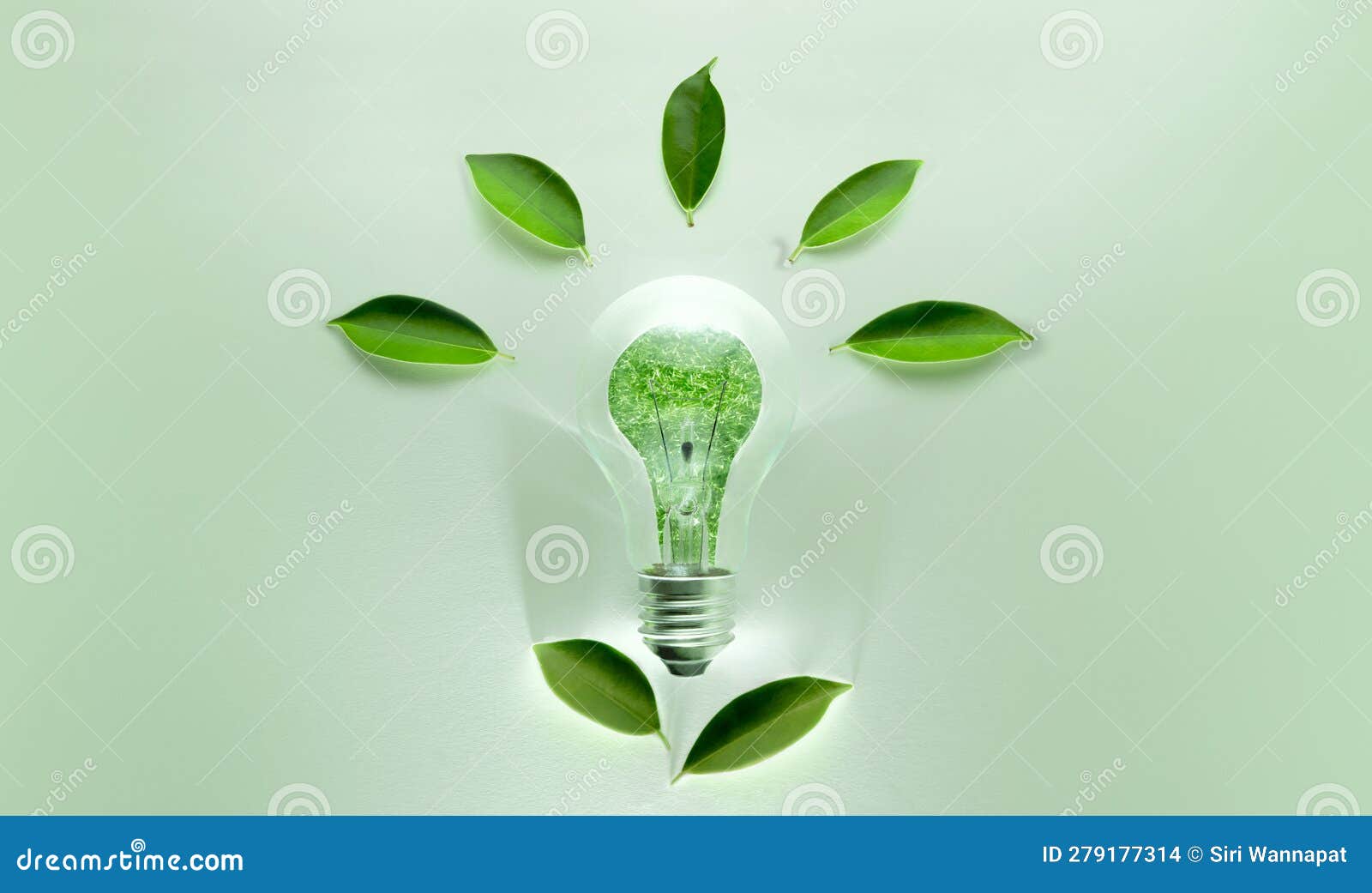 Conceptos De Energía Verde. Bombilla Inalámbrica Con Forma De Hoja Verde  Como Señal De Encendido De Las Luces. Neutro De Carbono Y Foto de archivo -  Imagen de cuidado, bulbo: 279177314