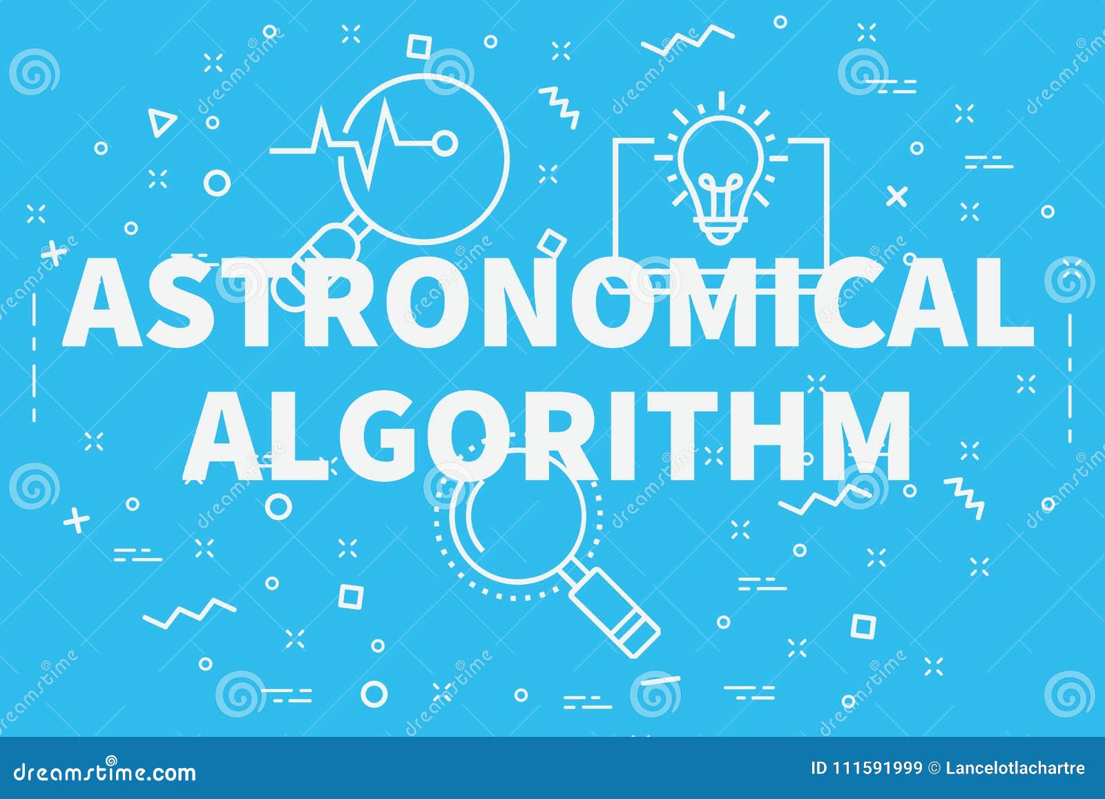 Conceptual Business Illustration with the Words Astronomical Algorithm