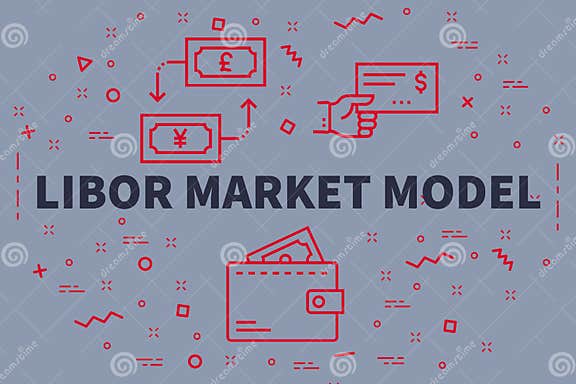 Conceptual business illustration with the words libor market mod