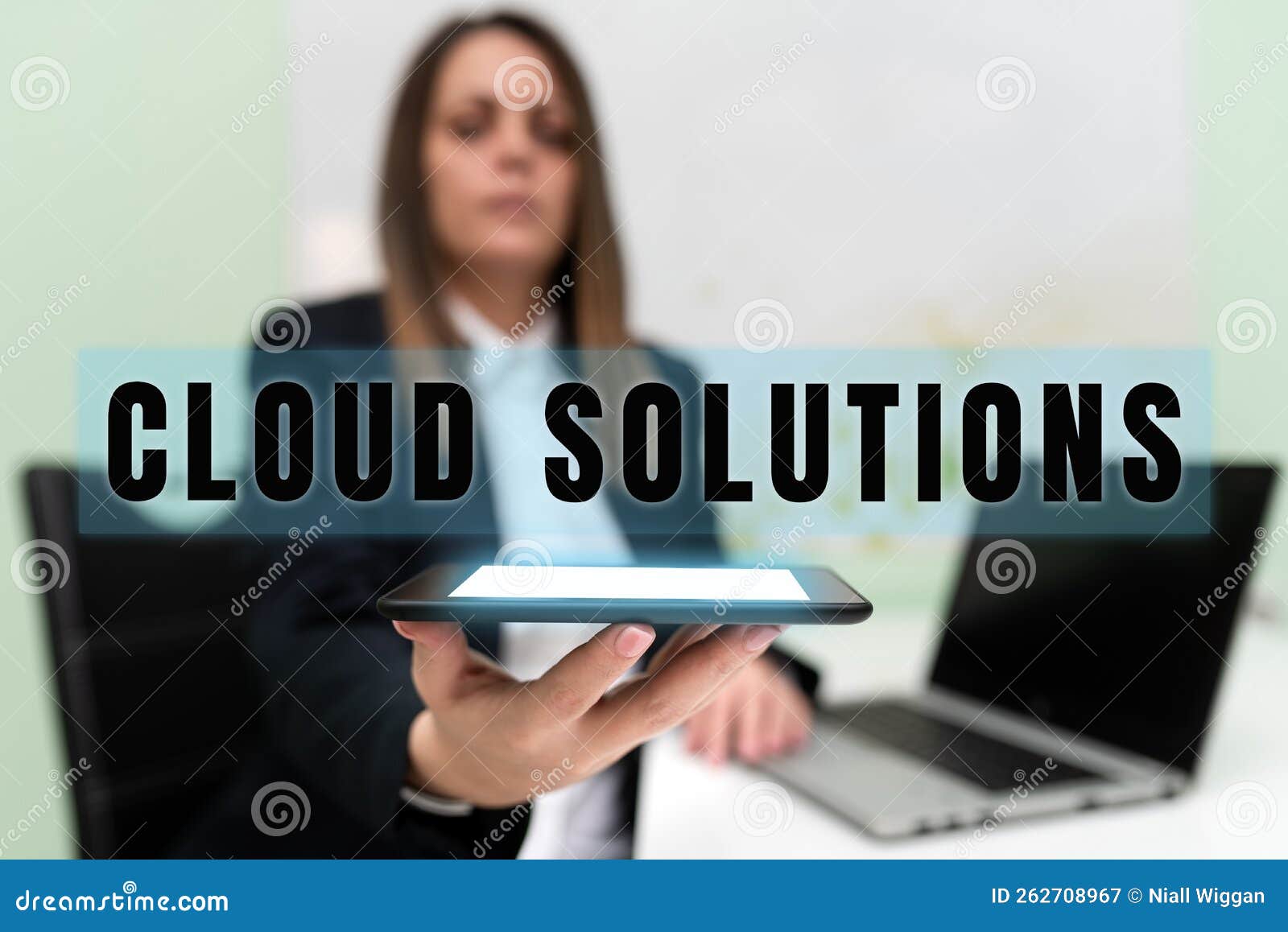 conceptual caption cloud solutions. conceptual photo ondemand services or resources accessed via the internet